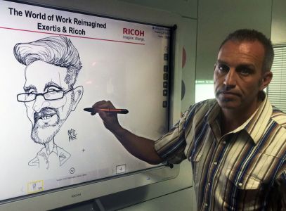 digital whiteboard caricatures