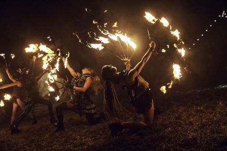 fire performance glastonbury festival