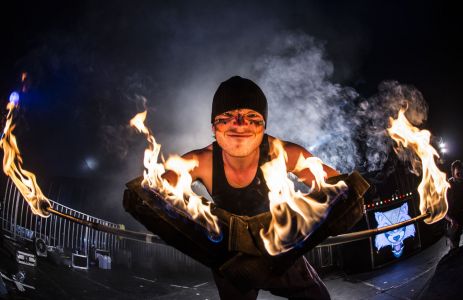 Fire Performer At Download 2015