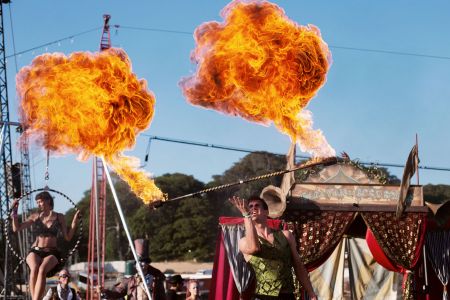 fire staff performer