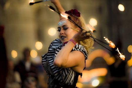 girl fire performer