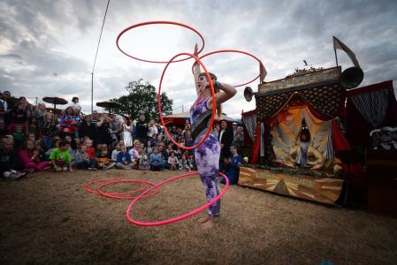 hula hoop act camp bestival