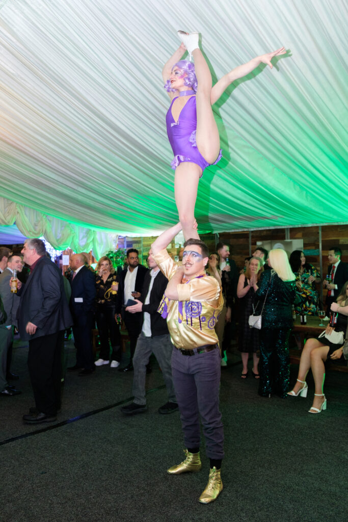 Area51's candy themed duo acro at the Heart of England Conference & Events centre for Krispy Kreme Doughnuts.